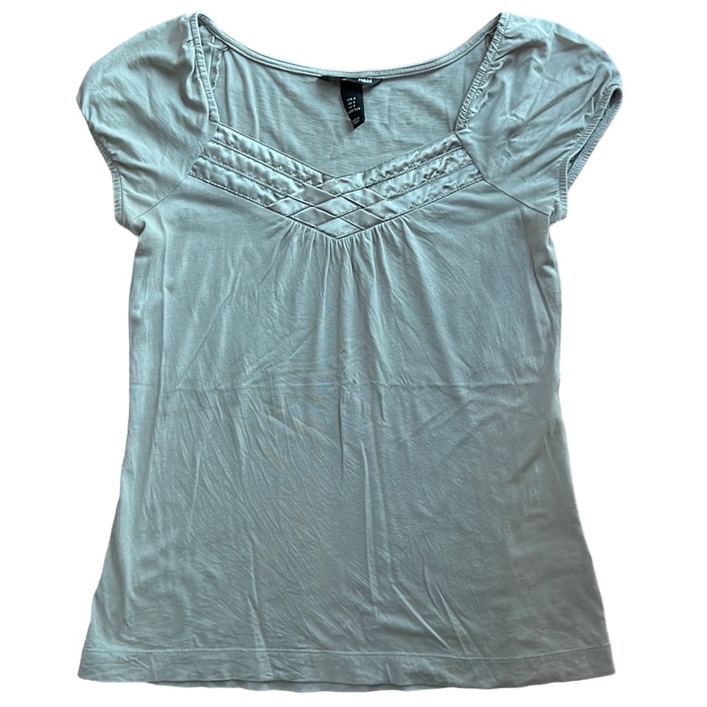 H&M Short Sleeved Gray Top Size S